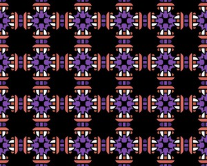 Abstract purple illustration with a seamless geometric tile pattern
