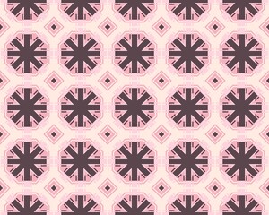 Illustration of a seamless flake shaped tile pattern
