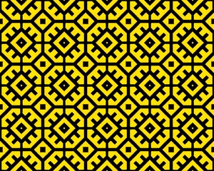 Illustration of a seamless tile pattern in a yellow color perfect for background or wallpaper