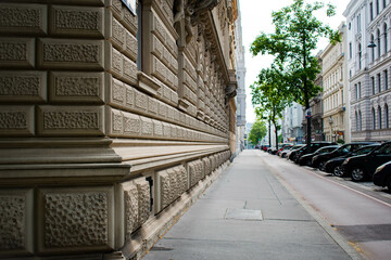 Corner of a house on one of the streets of Vienna