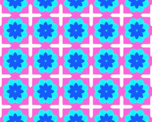 Seamless illustration of colorful tile pattern for background or wallpaper