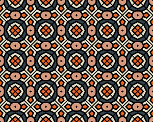 Seamless illustration of colorful tile pattern for background or wallpaper