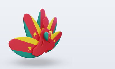 3d International yoga day Cameroon flag rendering left view