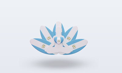 3d International yoga day Guatemala flag rendering front view