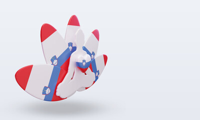 3d International yoga day Slovenia flag rendering left view