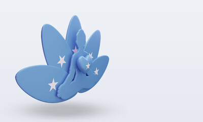 3d International yoga day Somalia flag rendering left view