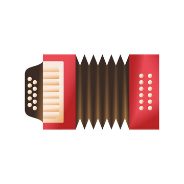 Isolated accordion icon Colombian musical instrument Vector illustration