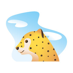 Isolated jaguar icon Colombian fauna Vector illustration