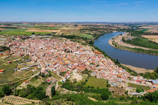 Aerial view of Castronu&ntilde;o, Valladolid, Spain