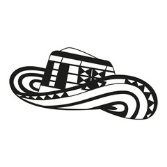 Isolated vueltiao hat Colombian folklore Vector illustration