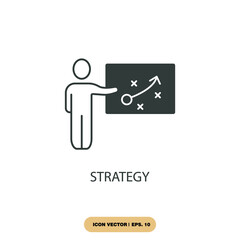 strategy icons  symbol vector elements for infographic web