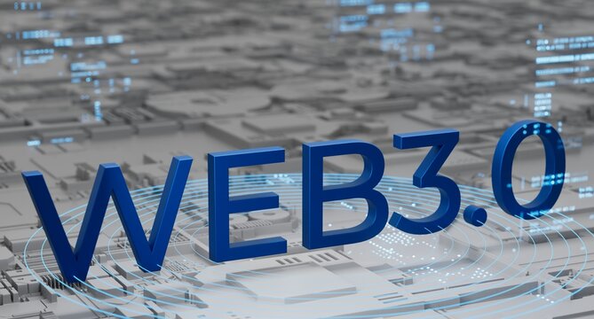 WEB3 next generation world wide web blockchain technology with decentralized information, distributed social network	

