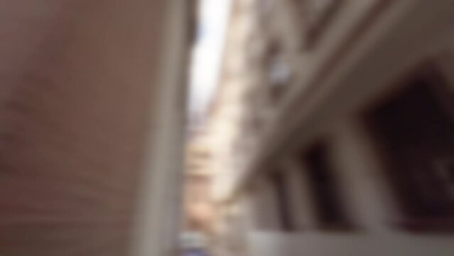 Abstract motion metaverse footage like with tiny street
