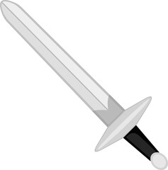 Vector illustration of a medieval warrior or knight sword