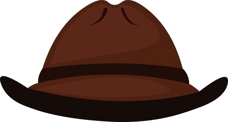 Vector illustration of the hat of a cowboy, archaeologist or anthropologist