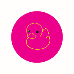 This image shows a duck hunting shield symbol logo illustration design