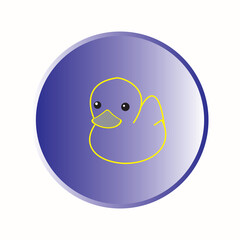 This image shows a duck hunting shield symbol logo illustration design