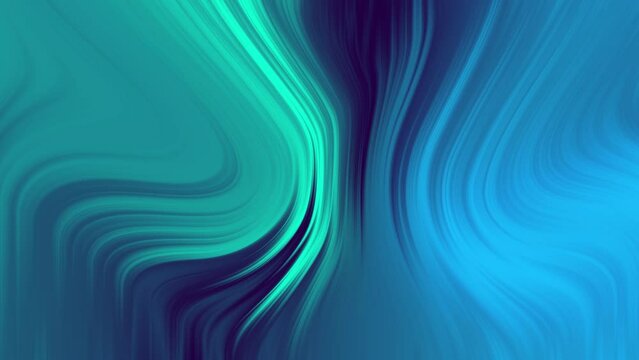 Digital animation of liquid fluid abstract aqua and blue loop background