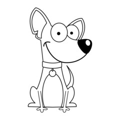Isolated cute chihuahua dog breed cartoon Vector illustration