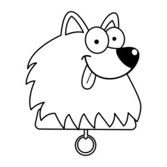 Isolated cute dog breed cartoon kawaii Vectorillustration