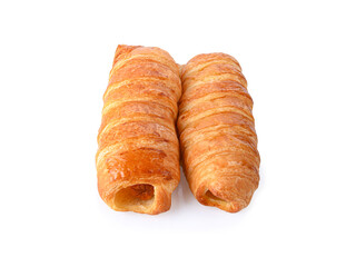 Bread and Hot Dog on  a white background