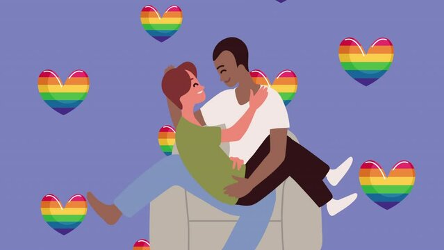 lgtbi gays couple lovers characters