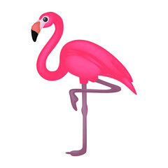 Flamingo Emoji Icon Illustration Sign. Exotic Bird Vector Symbol Emoticon Design Vector Clip Art. © josepperianes