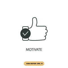 motivate icons  symbol vector elements for infographic web