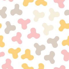 Minimalistic seamless pattern. Simple organic shape