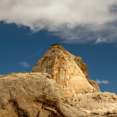 Fototapeta premium White Rock Towers Over Other Rocks in Capitol Reef