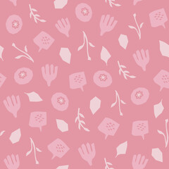 Spring summer botanical seamless pattern