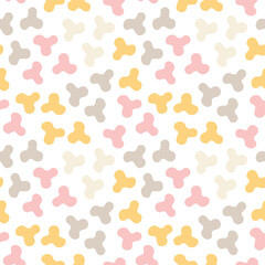 Minimalistic seamless pattern. Simple organic shape