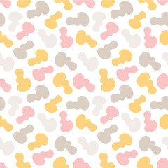 Minimalistic seamless pattern. Simple organic shape