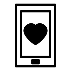 smartphone with heart