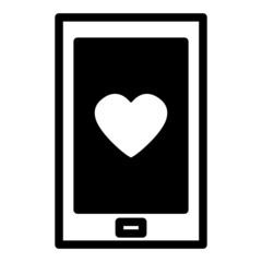 smartphone with heart