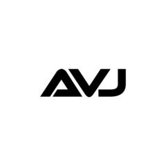 AVJ letter logo design with white background in illustrator, vector logo modern alphabet font overlap style. calligraphy designs for logo, Poster, Invitation, etc.