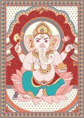 Ganesha is the Indian god of wealth and abundance. The God of wisdom who destroys obstacles. 
