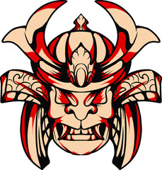 japanese kitsune mask vector which is suitable for sticker packing and other needs