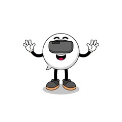 Illustration of speech bubble with a vr headset