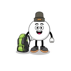 Illustration of speech bubble mascot as a hiker
