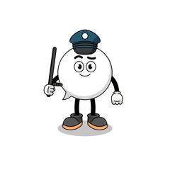 Fototapeta premium Cartoon Illustration of speech bubble police