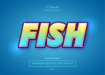 FISH VECTOR TEXT STYLE EFFECT