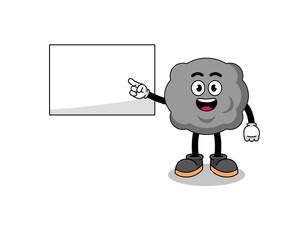 dark cloud illustration doing a presentation