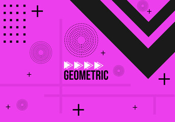 purple geometric abstract design for banner, flyer and poster background design