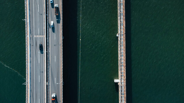 Macei&oacute;, Alagoas, Ponte, Nordeste, Transporte, Estrada, Litoral, Rio, Mar, &Aacute;gua, Paisagem, Drone, Nordeste