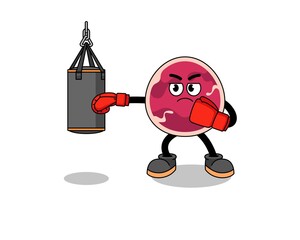 Illustration of meat boxer