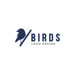vector inspiration logo. black bird logo