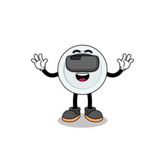 Illustration of plate with a vr headset
