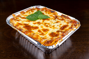 lasagna on plate