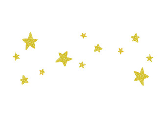 小さいたくさんの星の油彩風イラスト